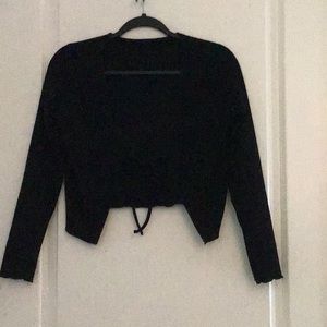 Cute black cardigan!